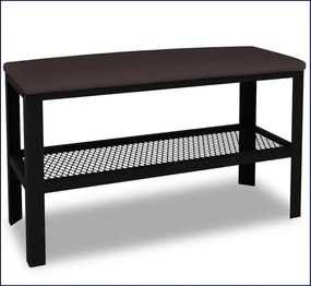 Siedzisko do przedpokoju w stylu loft czarny + wenge - Sagal 4X
