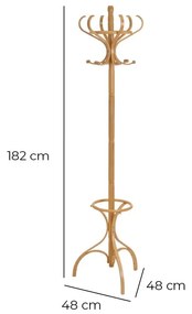 Wieszak z litego drewna topolowego w naturalnym kolorze Thonet – Casa Selección