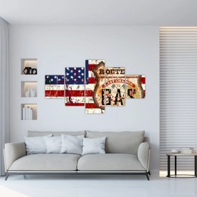 Obraz - Vintage flaga (125x70 cm)