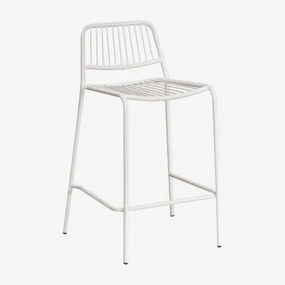 Zestaw 4 Składanych Wysokich Stołków Ogrodowych Elton Gardenia Biel & ↑65 Cm - Sklum