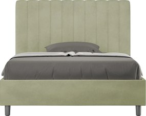 Łóżko bez stelaża tapicerowane 120x190 microfibra zielony Agueda