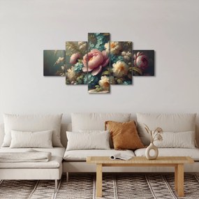 Obraz - Martwa natura z kwiatami - obraz (125x70 cm)