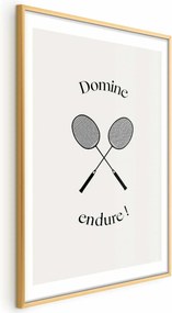 Plakat Rakiety do badmintona 29,7x42 cm z ramą złotą z marginesem ARTGEIST B