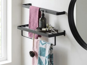 Wieszak ścienny na ręczniki HANDY 60x12,5 cm, czarny