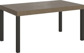 Stół rozkładany 160/420x90 cm Everyday szaro-beżowy nogi antracytowe