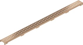 Mexen Flat M15 maskownica do odpływu liniowego 100 cm, miedź szczotkowana - 1C24100