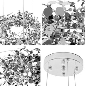 Designerska lampa wisząca Monete 60, chrom