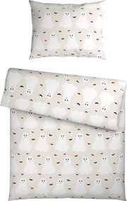 PrzytulneMieszkanie.pl PrzytulneMieszkanie.pl Pościel dziecięca z bawełny renforcé GHOSTIE beżowa Rozmiar pościeli: 80 x 80 cm | 135 x 200 cm