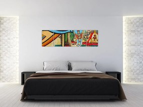 Obraz motywami egipskimi (170x50 cm)