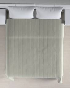 Narzuta pikowana w pasy kolor zielony tkanina welwetowa