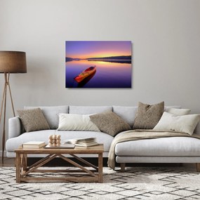 Obraz na szkle - Kajak na jeziorze (70x50 cm)