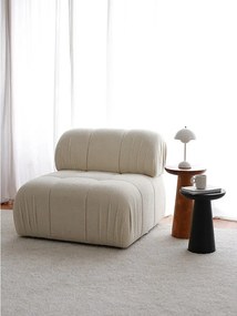 Elegancki fotel, biały, 89 x 74 x 89 cm | Stelaż: 100% drewno grabowe, 100% pluszowa tkanina | Wygodne siedzisko do salonów i biur