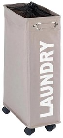 WENKO 3450117100 - Kosz na pranie CORNO 18,5 x 60 cm beżowy/czarny