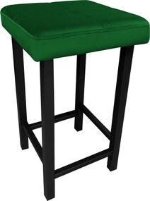 Taboret KLASYK tkanina Welur stelaż metalowy : Kolor Stelaża - Czarny , Kolor tkaniny - VELVET - MG25, Typ tkaniny - Velvet, Wysokość - 60 cm
