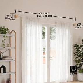 Stalowy regulowany karnisz 107 – 305 cm Bellwood – Umbra