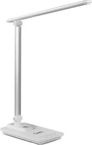 LED lampa biurkowa 9W USB 230V 3000K/4000K/5500K biała, ściemnialna