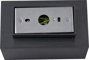 Nowoczesny kinkiet w kolorze metalu pistoletowego, kwadratowy, 2-punktowy GU10 50mm - Sandy