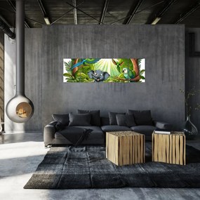 Obraz - Wesołe zwierzątka (170x50 cm)