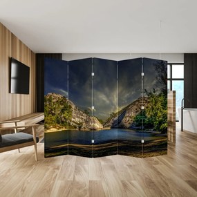 Parawan - Krajobraz z jeziorem (210x170 cm)