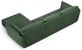 Ciemnozielony narożnik (prawostronny) Vanda – Mazzini Sofas