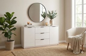 Beżowa duża komoda do przechowywania 160 cm kaszmir połysk A8-P80