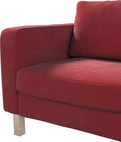 Pokrowiec na fotel Karlstad kolor czerwony tkanina połyskliwa, welwetowa