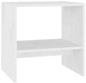 Biała drewniana szafka nocna z półką K6-T02