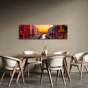 Obraz - Zachód słońca, wyspa Burano, Wenecja, Włochy (170x50 cm)