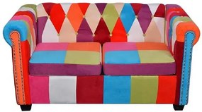 Patchwork sofa chesterfield dwuosobowa F2-H19
