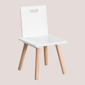 Krzesło Z Mdf I Drewna Sosnowego Tom Kids Biała - Sklum