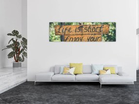 Obraz z wiadomością (170x50 cm)