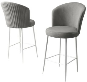 Zestaw krzeseł barowych Fora Grey and White, 2szt., 2 szt.