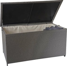 Skrzynka na poduszki z polirutanu MCW-D88 IV,  Premium szara, 80x160x94cm 950l