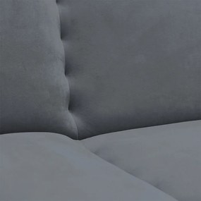 Sofa z Funkcją Spania PIANO Rozkładana Wersalka Dwuosobowa Szara Nowoczesna do Salonu