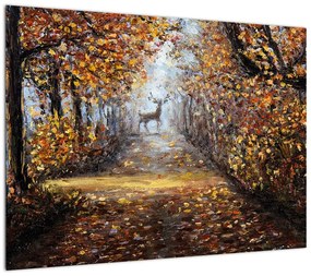 Obraz na szkle - Duch lasu (70x50 cm)