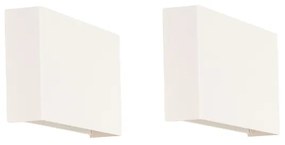 Zestaw 2 Nowoczesnych lamp ściennych białych - Otan Nowoczesny Oswietlenie wewnetrzne