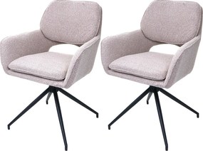 Krzesło do jadalni MCW-N74 (zestaw 2 sztuk),  beżowy