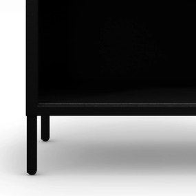 Niski regał metalowy czarny Modern LUCA 1000 x 900 x 350 mm