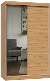 Nowoczesna garderoba z drzwiami przesuwnymi dąb artisan H2-G95