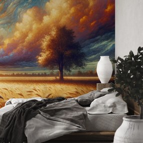 Fototapeta - Drzewo na polu (196x136 cm)