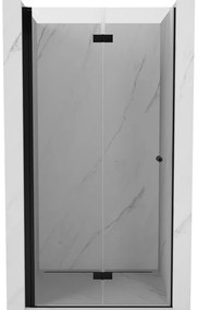 Mexen Mist-F drzwi prysznicowe składane lewe 60 cm, transparent, czarne - 8A6-060-000-70-00-L