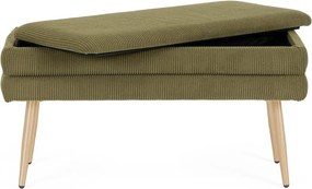 Zielona tapicerowana ławka Olga – Bizzotto