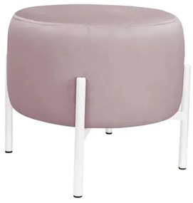 Pufa WILFRED MG VELVET jasnoróżowa/biała ATOS