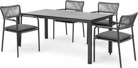 Doppler PICASO MADRI – aluminiowy zestaw ogrodowy 4+1