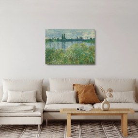 Obraz na szkle - Claude Monet, Banks of the Seine, reprodukcje (70x50 cm)