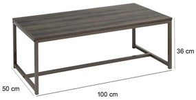 Brązowy stolik 50x100 cm – Casa Selección