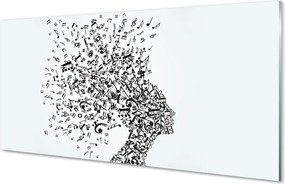 Panel szklany do Kuchni Umysł pełen Muzyki