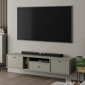 Szafka RTV wisząca TORINO 180 cm do Salonu pod Telewizor 1 Szuflada - Odcienie zieleni