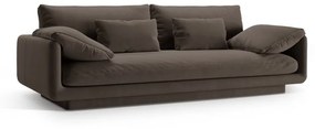 Brązowa aksamitna sofa 220 cm Torino – Micadoni