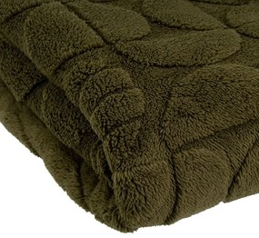 Zielony koc z mikropluszu 130x160 cm Mid Century – Casa Selección